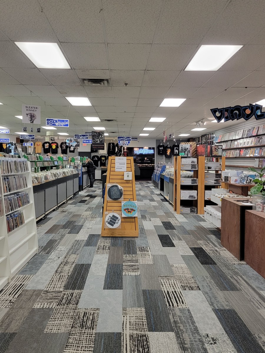 The interior of Volta Records in Greenfield